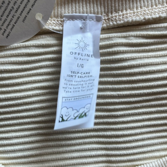 Aerie Yellow Ribbed Crop Top - Picture 3 of 3